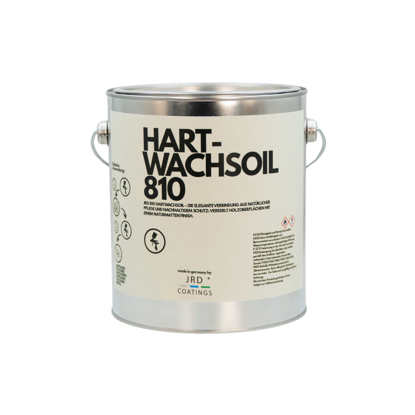 JRD 810 hard wax oil designed for application with a spray gun